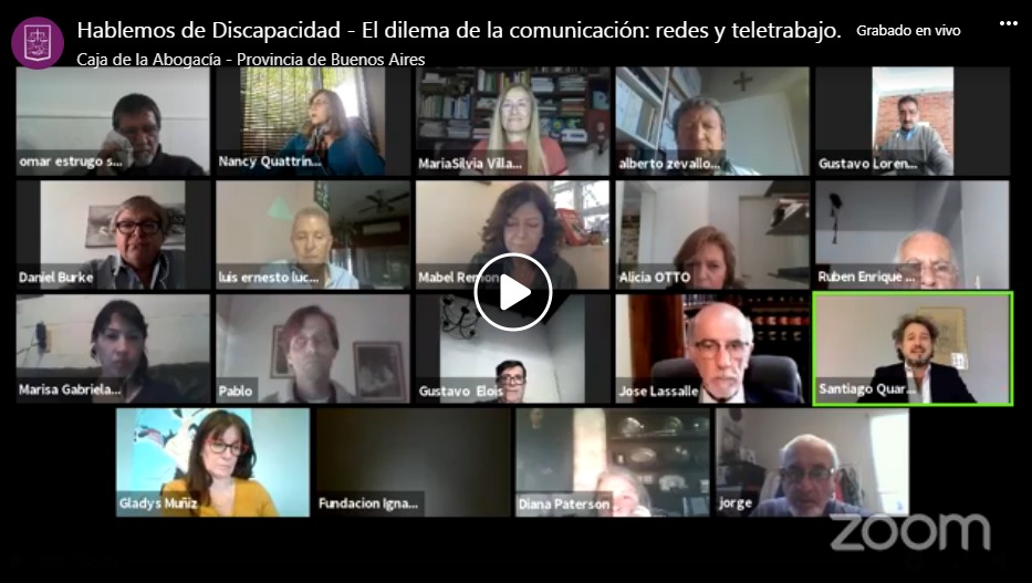 Exitosa jornada virtual sobre discapacidad, comunicación, redes y teletrabajo
